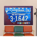 Montana License Plate Style State Wall Decal