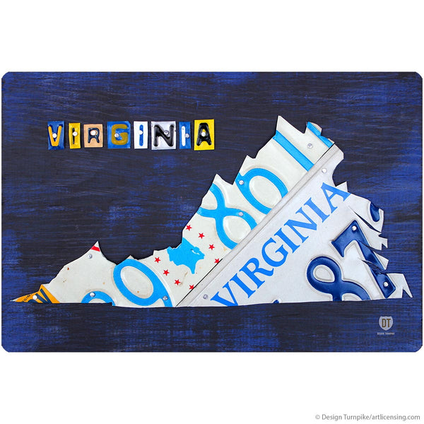 Virginia License Plate Style State Wall Decal