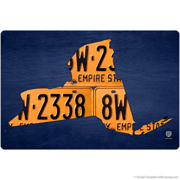 New York License Plate Style State Wall Decal