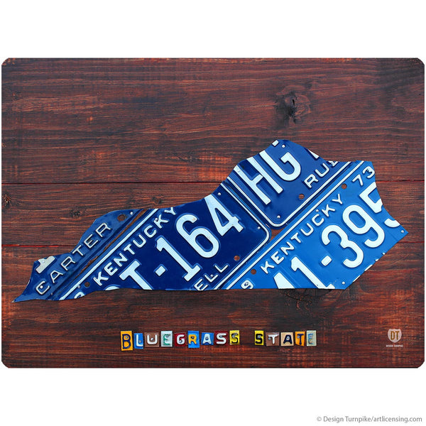 Kentucky License Plate Style State Wall Decal