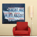 Washington License Plate Style State Wall Decal