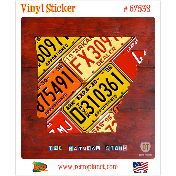 Arkansas License Plate Style Vinyl Sticker