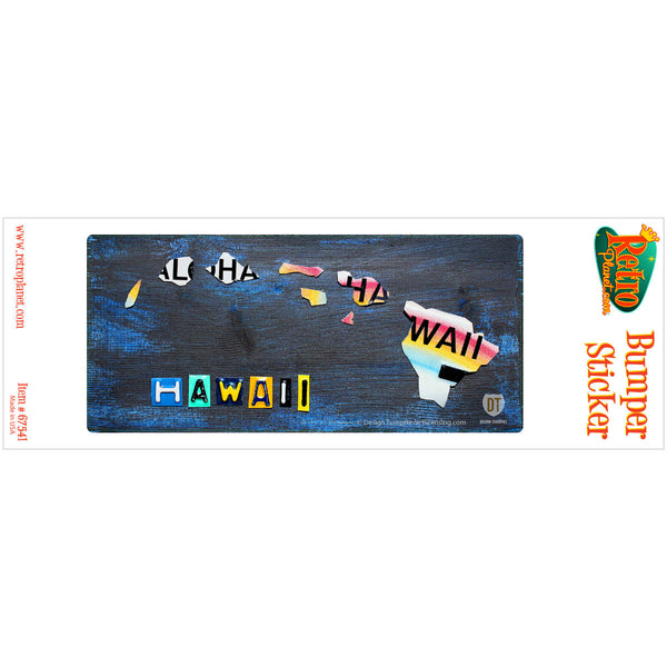 Hawaii License Plate Style Vinyl Sticker