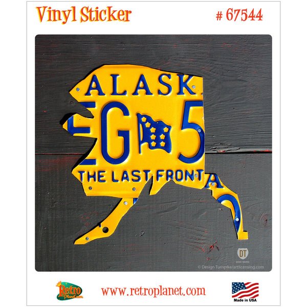Alaska License Plate Style Vinyl Sticker