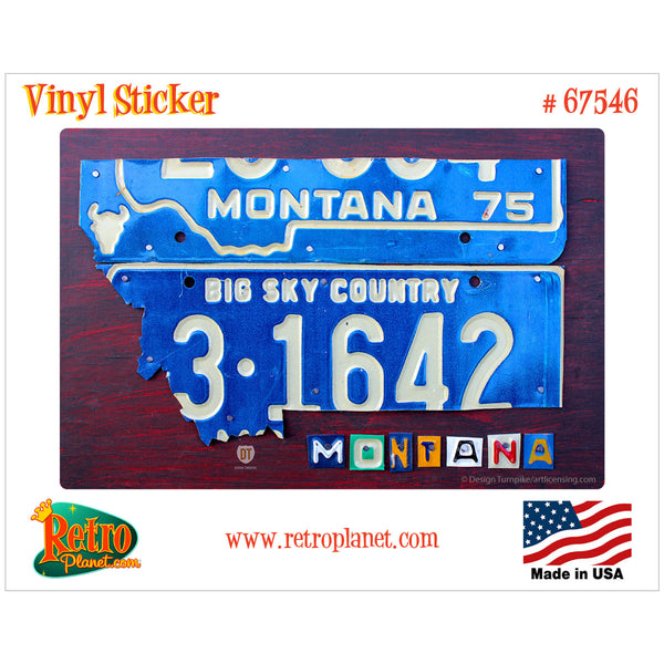 Montana License Plate Style Vinyl Sticker