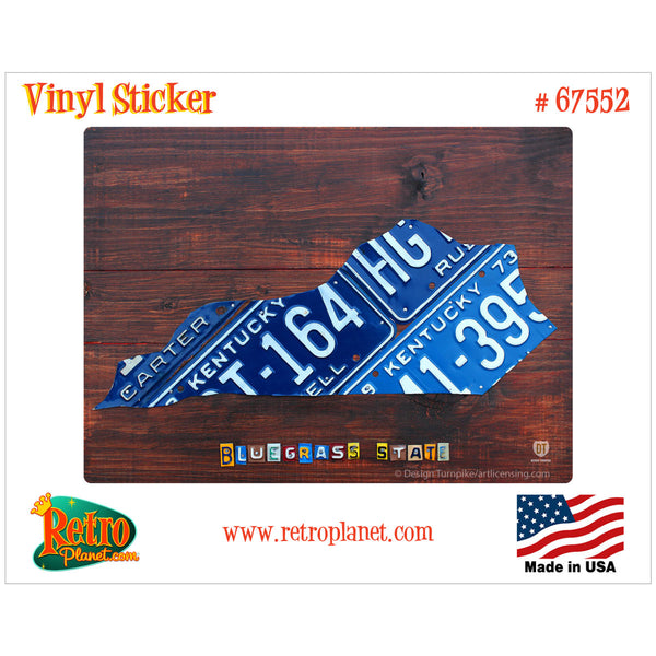 Kentucky License Plate Style Vinyl Sticker