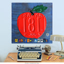 Teacher Apple License Plate Style Wall Decal