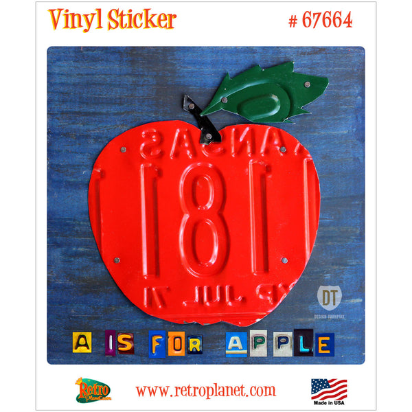Teacher Apple License Plate Style Vinyl Sticker