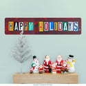 Happy Holidays License Plate Style Wall Decal