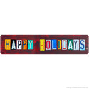 Happy Holidays License Plate Style Wall Decal