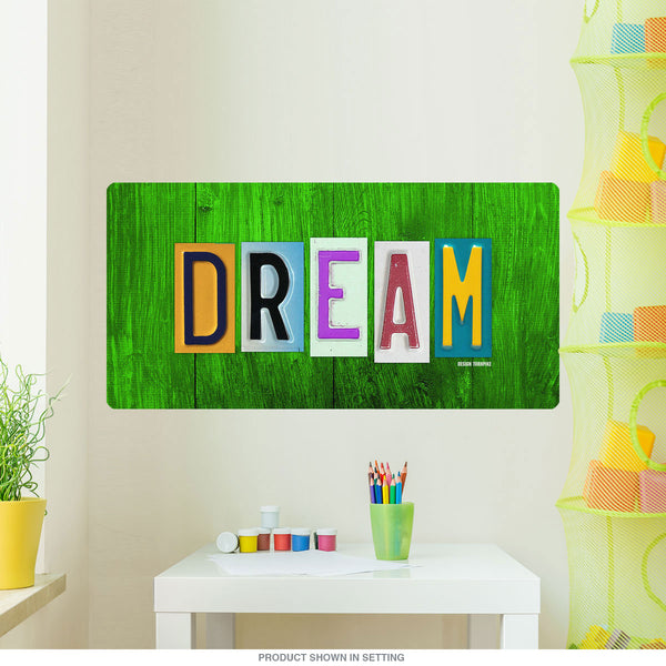 Dream License Plate Style Wall Decal
