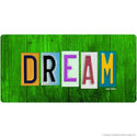 Dream License Plate Style Wall Decal