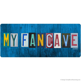 My Fan Cave License Plate Style Wall Decal