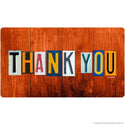 Thank You License Plate Style Wall Decal