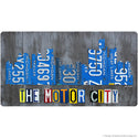Detroit Michigan License Plate Style Wall Decal
