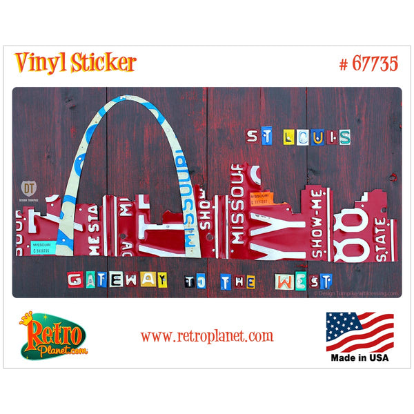 St Louis Missouri License Plate Style Vinyl Sticker