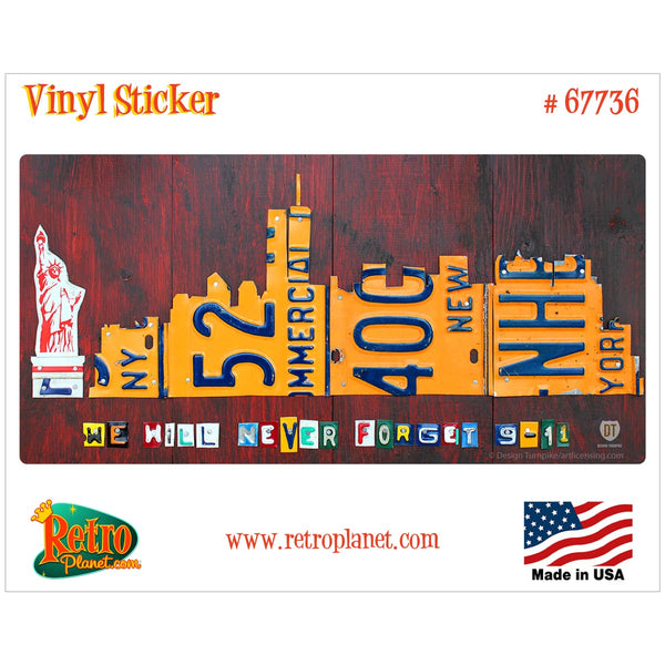 New York City License Plate Style Vinyl Sticker