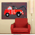 Tow Truck License Plate Style Wall Decal