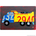 Dump Truck License Plate Style Wall Decal