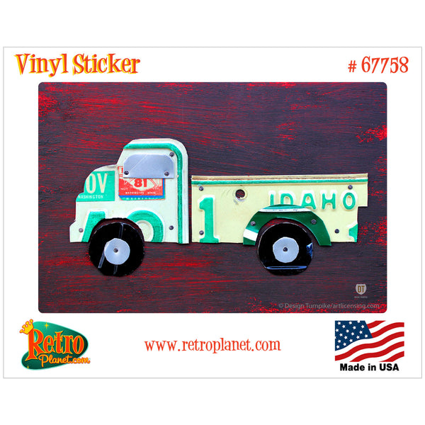 Pickup Truck License Plate Style Vinyl Sticker