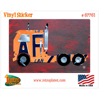 Semi Truck License Plate Style Vinyl Sticker