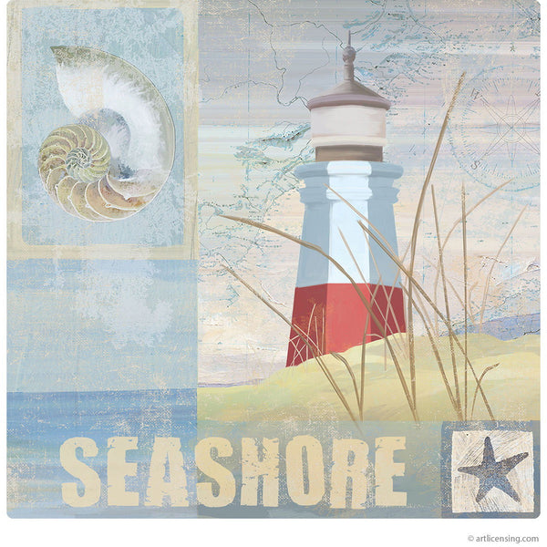Seashore Beacon Beach Lighthouse Wall Decal
