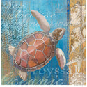 Turtle and Sea Beach Collage Wall Decal