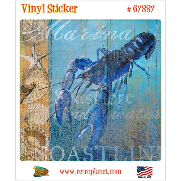 Lobster and Sea Beach Collage Vinyl Sticker