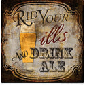 Rid Your Ills Drink Ale Beer Wall Decal