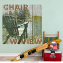 Chair with View Rustic Nature Wall Decal