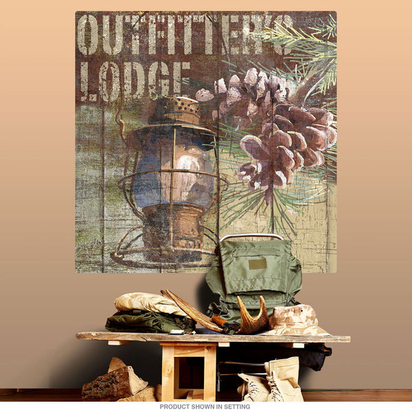 Outfitters Lodge Rustic Open Season Wall Decal