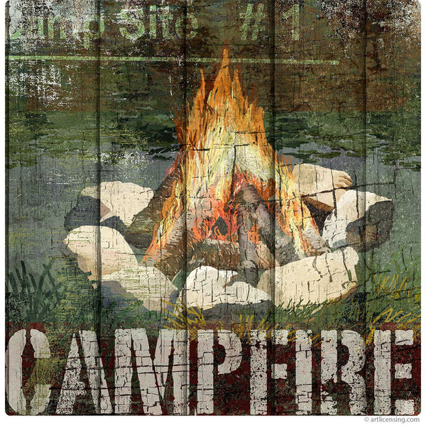 Campfire Hunting Open Season Wall Decal