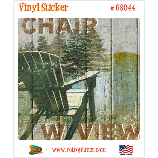Chair with View Rustic Nature Vinyl Sticker