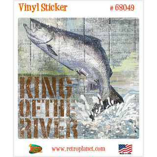 King Salmon Fishing Open Season Vinyl Sticker