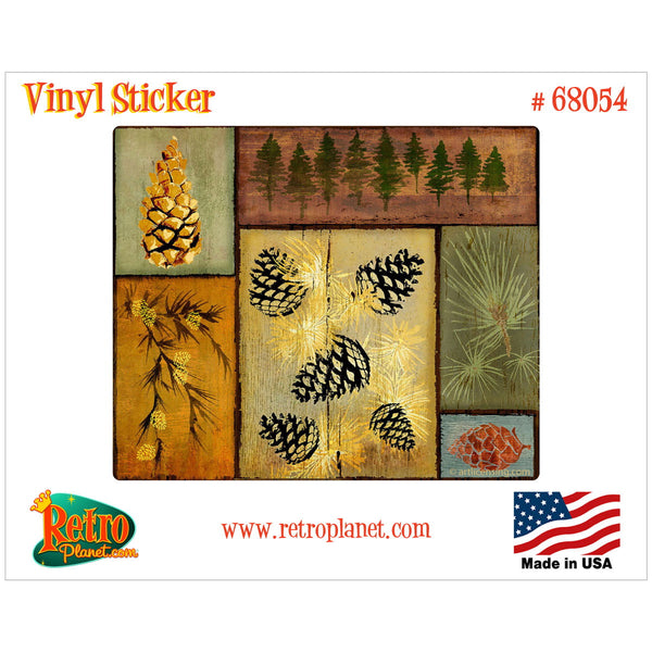 Pines and Oak I Rustic Cabin Vinyl Sticker
