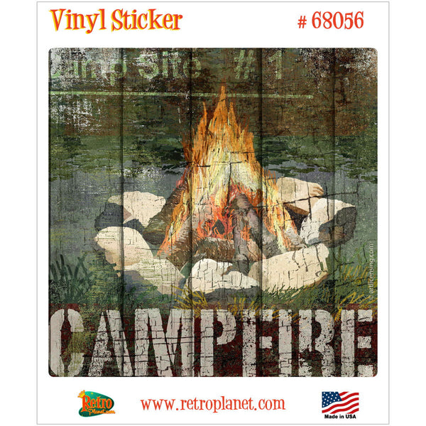 Campfire Hunting Open Season Vinyl Sticker