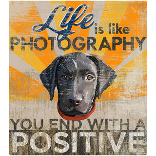 Lab Pup End Positive Dog Days Wall Decal