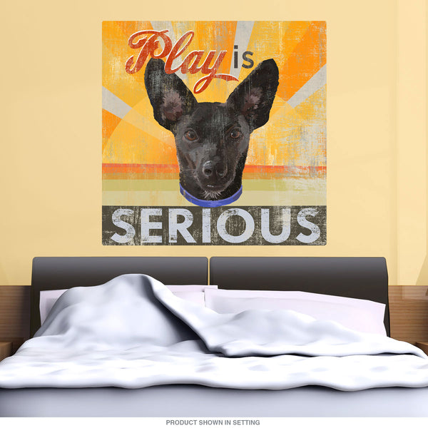 Little Black Pup Play Dog Days Wall Decal