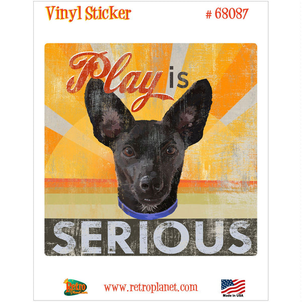 Rat Terrier Pup Play Dog Days Vinyl Sticker