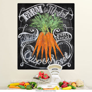 Carrots Crisp Sweet Chalk Art Wall Decal