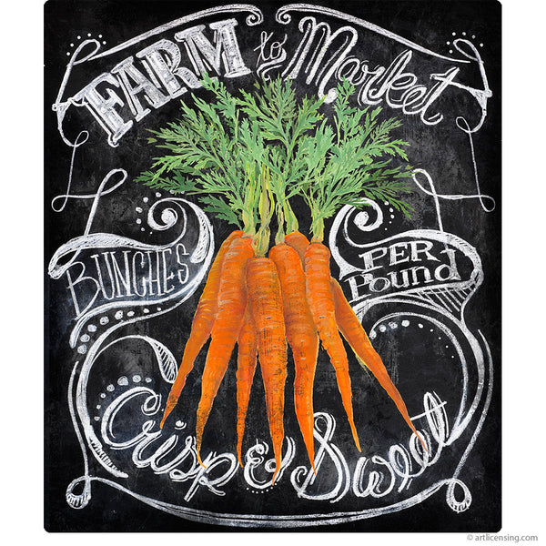Carrots Crisp Sweet Chalk Art Wall Decal