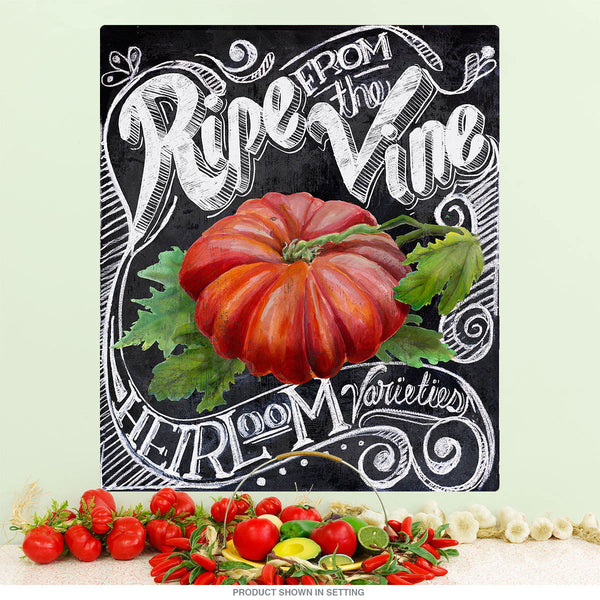 Tomato Ripe Vine Chalk Art Wall Decal