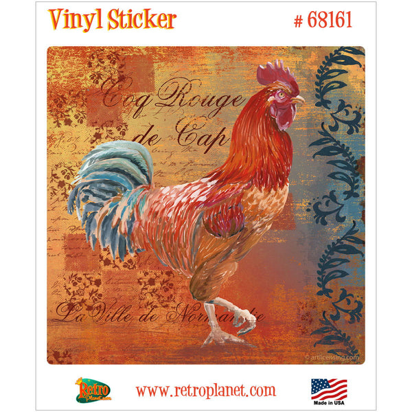 Redcap Rooster French Coq Motifs Vinyl Sticker