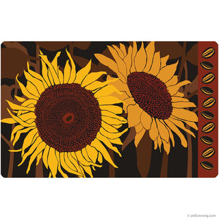 Sunflowers Duo Tournesol Flower Wall Decal