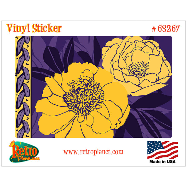 Color Bouquet Purple Flower Vinyl Sticker