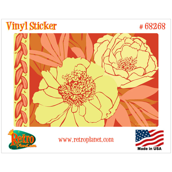 Color Bouquet Red Flower Vinyl Sticker