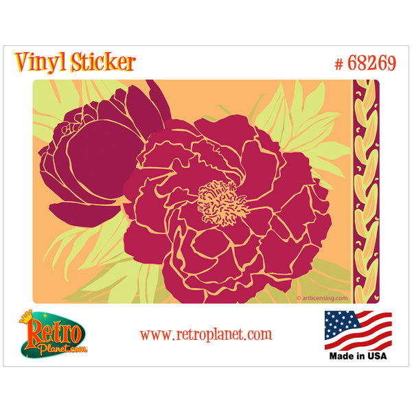 Color Bouquet Gold Flower Vinyl Sticker