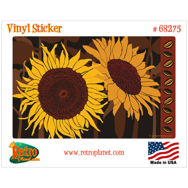 Sunflowers Duo Tournesol Flower Vinyl Sticker