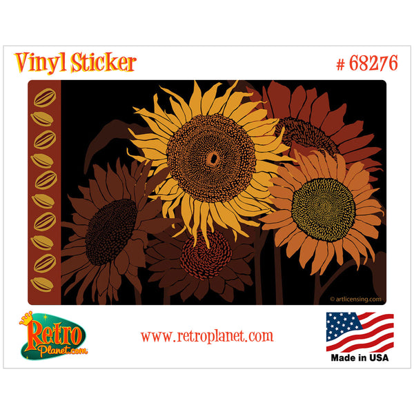 Sunflowers Bunch Tournesol Flower Vinyl Sticker