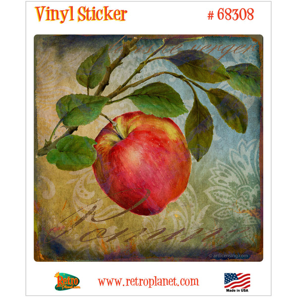 Pomme Apple From the Grove French Vinyl Sticker